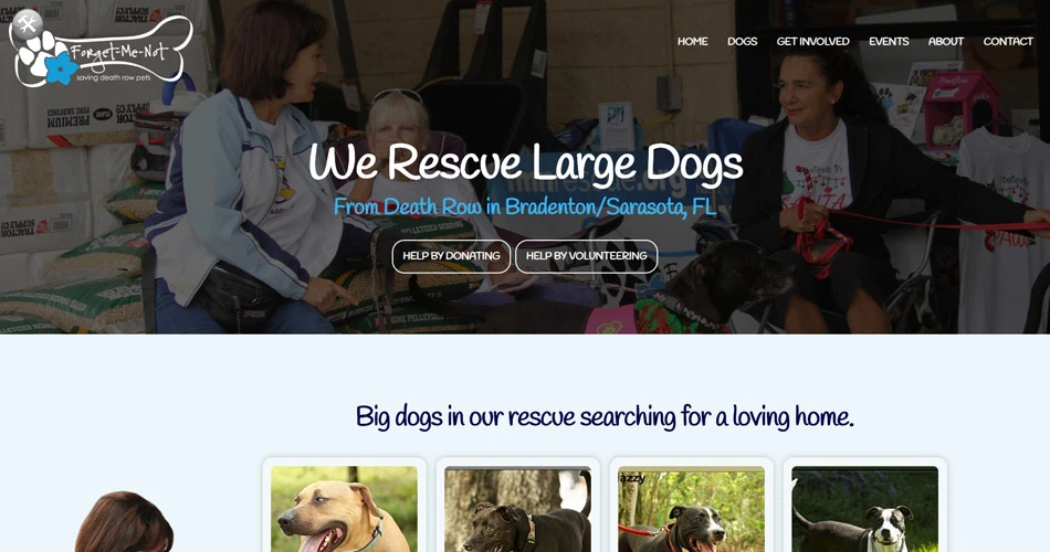 New Website for Forget-Me-Not Dog Rescue